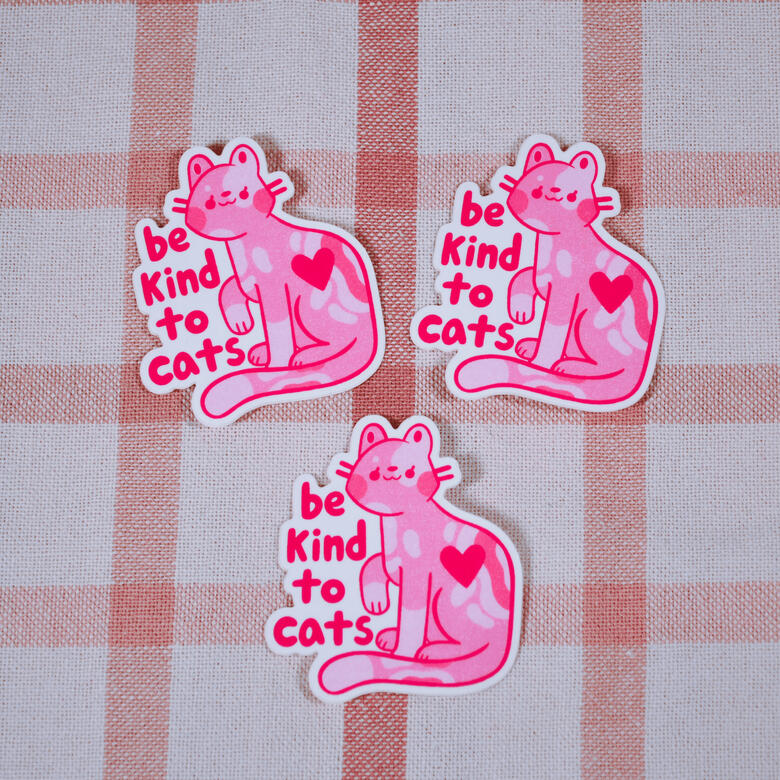 Be Kind to Cats Sticker