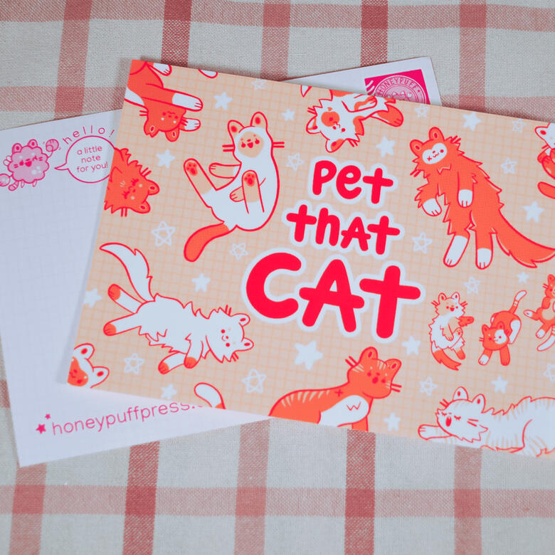 Pet That Cat Postcard
