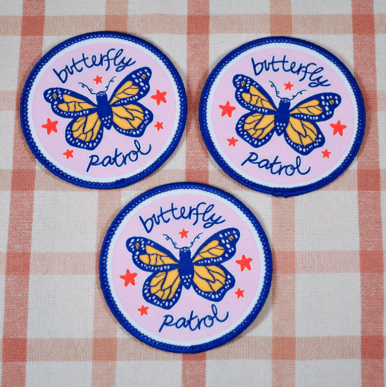 Butterfly Patrol Embroidered Patches