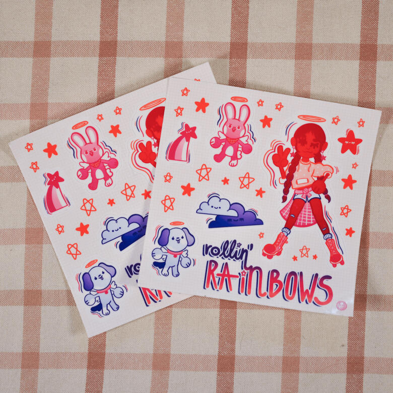 Rollin Rainbows Sticker Sheet